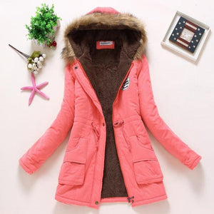 new winter military coats women cotton wadded hooded jacket medium-long casual parka thickness  XXXL quilt snow outwear