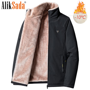 5XL Men Winter New Casual Classic Warm Thick Fleece Parkas Jacket Coat Men Autumn Fashion Pockets Windproof Parka Men Plus Size