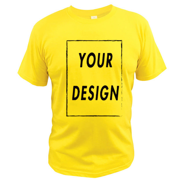 EU Size 100% Cotton Custom T Shirt Make Your Design Logo Text Men Women Print Original Design High Quality Gifts Tshirt