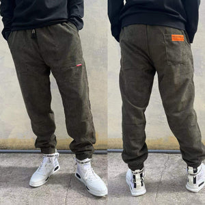 New Spring Men Trousers 2021 Elastic Waist Corduroy Pants Fashion Streetwear Outdoor Male Jogging Pants Pantalones Para Hombres