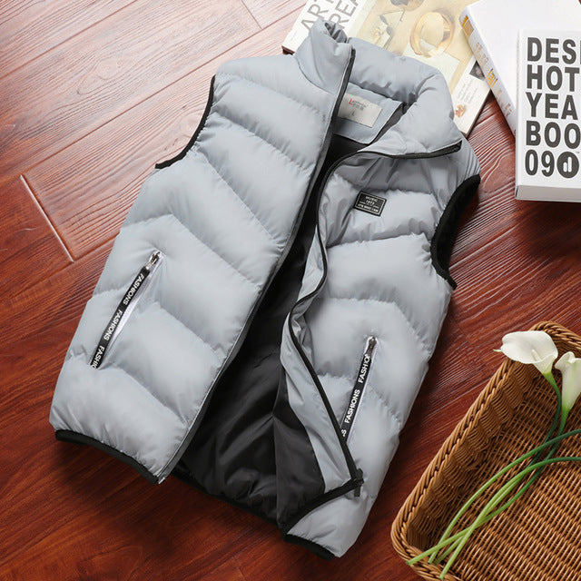 Fashion Mens Jacket Sleeveless Vest Spring Thermal Soft Vests Casual Coats Male Cotton Men&#39;s Vest Men Thicken Waistcoat 8XL